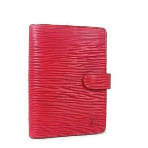 LOUIS VUITTON Red Epi Mini Ring Agenda Cover